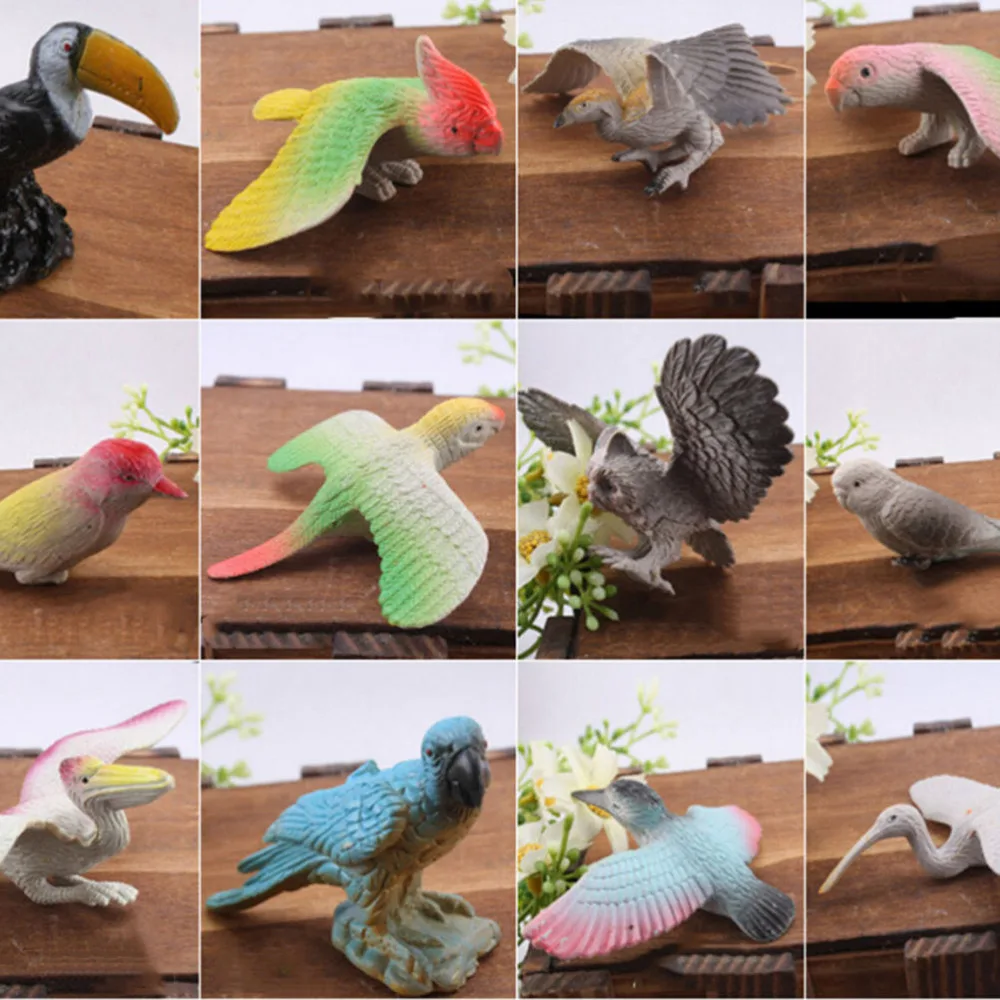 Buy 12Pcs/Set Birds Model Action Figures Toys Set