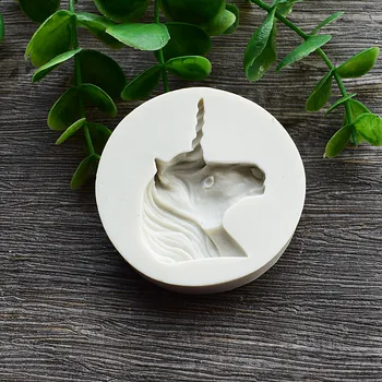 

3D Unicorn Shape Cake Mold Fondant Cake 3D Food Grade Silicone Mould DIY Baking Tools Sugar Lace Mold Chocolate SQ15332