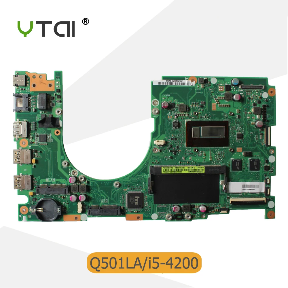 YTAI I5-4200 процессор Q501LA REV: 2 0 Материнская плата Asus ноутбука 60NB01F0-MB6010 Mianboard |