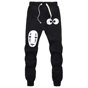 

2019 Anime Spirited Away Fitness pants No Face Man Beach Sweatpants My Neighbor Totoro Cartoon Cotton Cosplay Trousers A50405