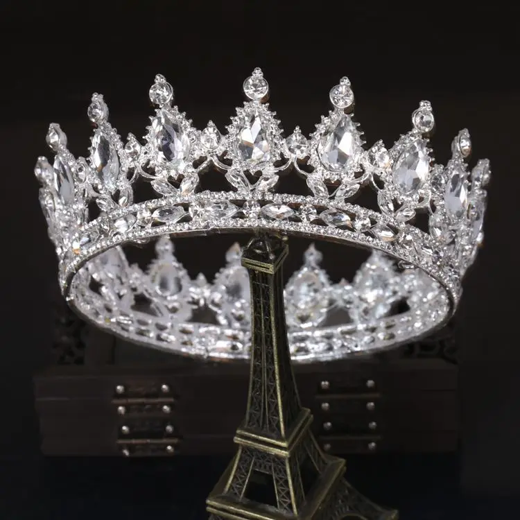 Hot Projetos Europeus Pavao Do Vintage Acessorios de Cristal Da Tiara Do Casamento Coroa de Noiva Tiara de Strass Tiaras Coroas Pageant (6)