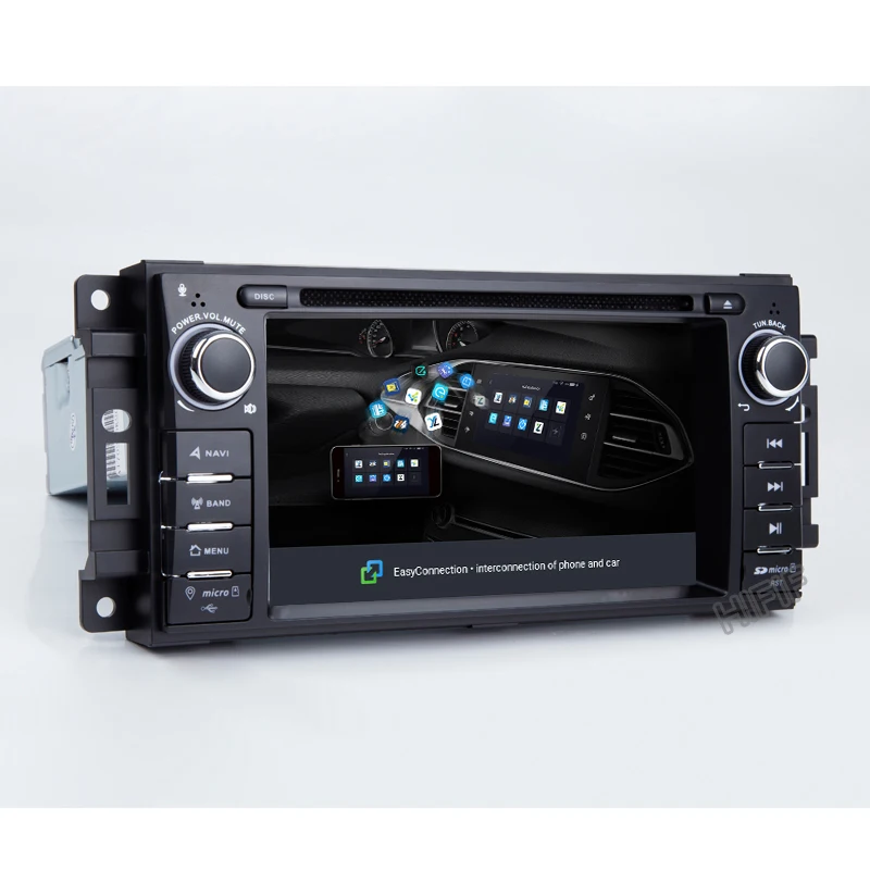 Top Quad Core Android 8.1 Car DVD GPS Radio Navigation For Jeep Cherokee Compass Commander Wrangler/DODGE Caliber/Chrysler C300 SWC 4