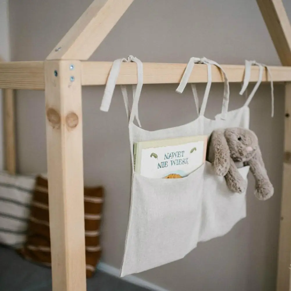 Детский бампер кровать висячая сумка для хранения хлопок Новорожденный Органайзер игрушка карман для пеленок для детская кроватка набор аксессуаров подгузник сумки для хранения