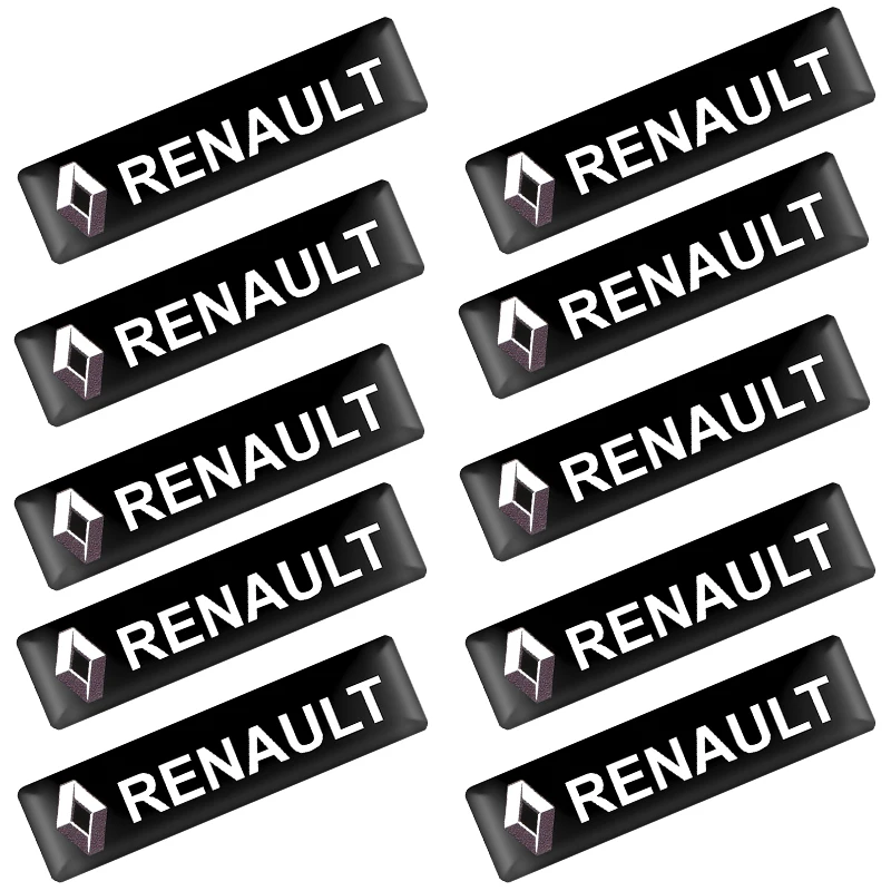

10pcs Car Badge Emblem Window Sticker Car-styling decoration Decal for Renault duster megane 2 logan renault clio accessories