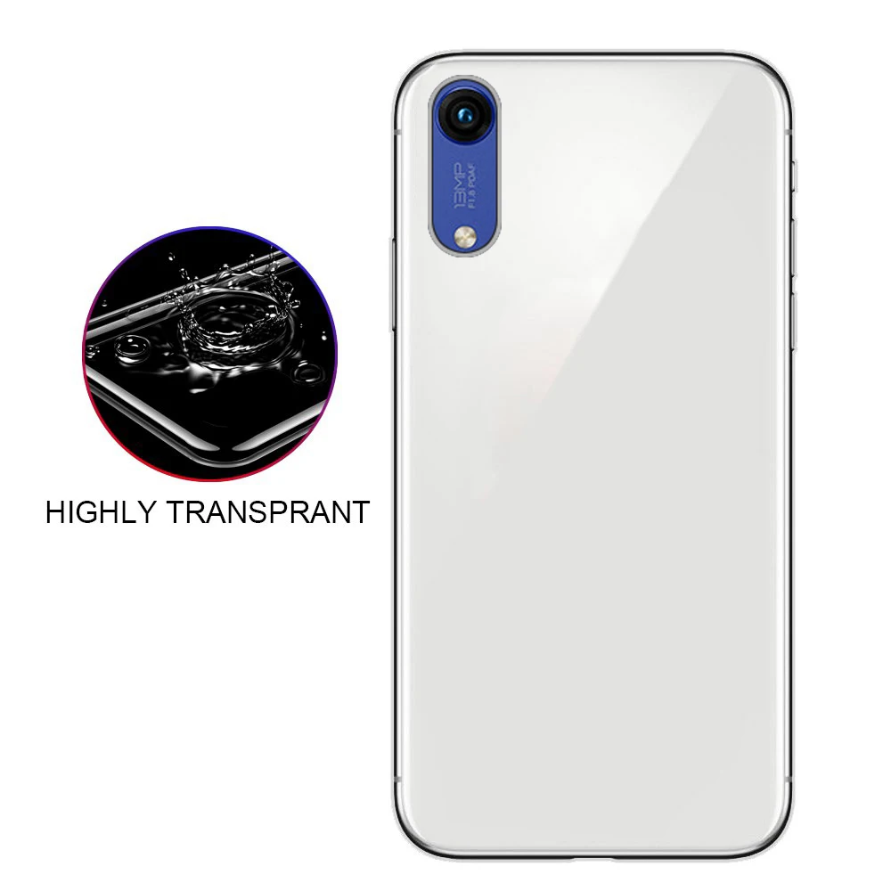 Чехол для Huawei Honor8A без отпечатков пальцев мягкий пластиковый прозрачный Простой