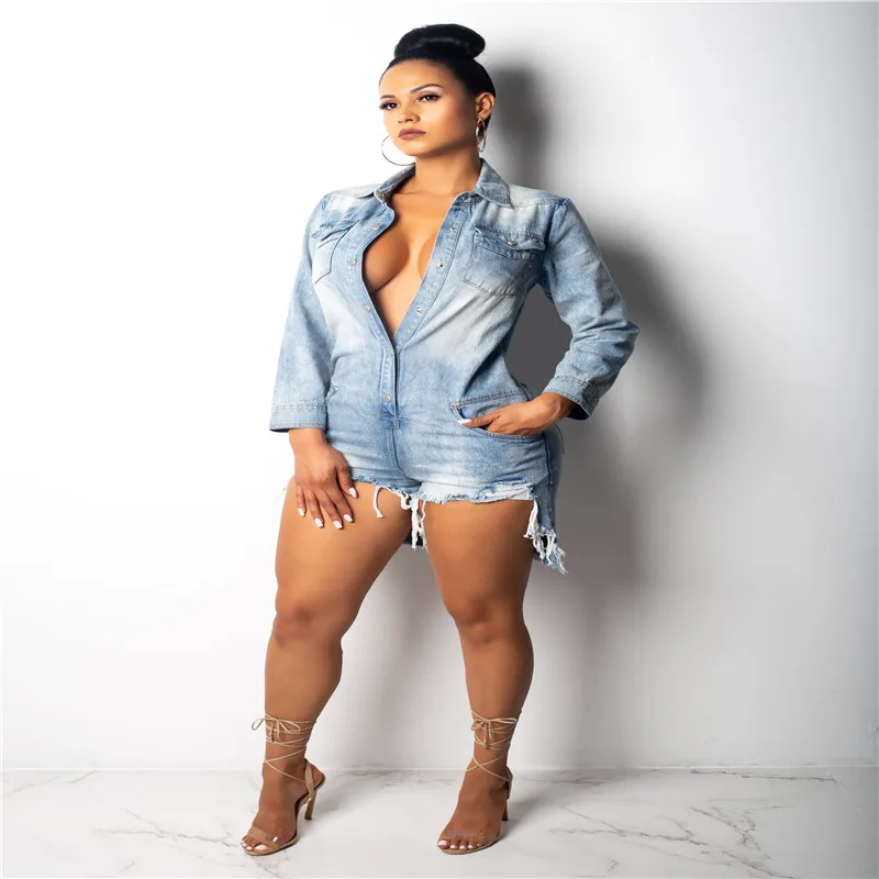 full body jean jumpsuit