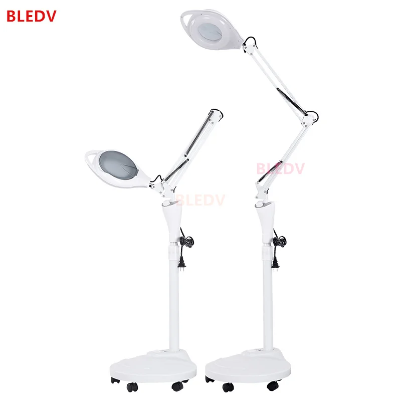 Dimming LED Lamp Magnifying Glass Cold Ligth Operation Floor Shadowless