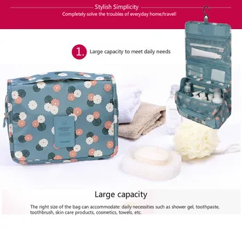 

Korean Patterns Printing Waterproof Wash Bag Large Capacity Storage Bag Portable Unisex Cosmetic Bag