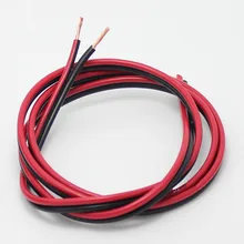 Красный черный Медный провод 2x1.5 Светодиодные ленты Мониторы Мощность кабель Динамик параллельно Провода 10 м