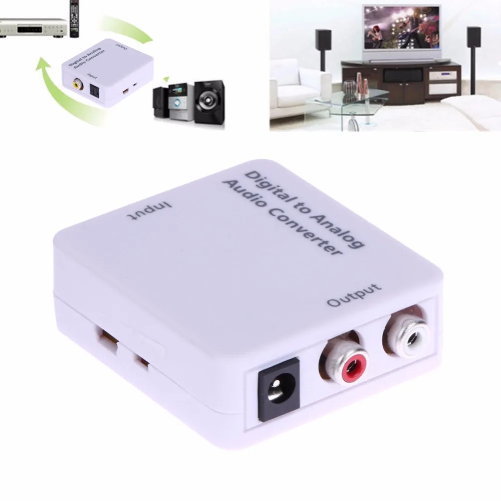 

Digital to Analog Audio Converter Adapter Digital Optical Coaxial Toslink RCA L/R + USB Power Cable Audio Converter Adapter