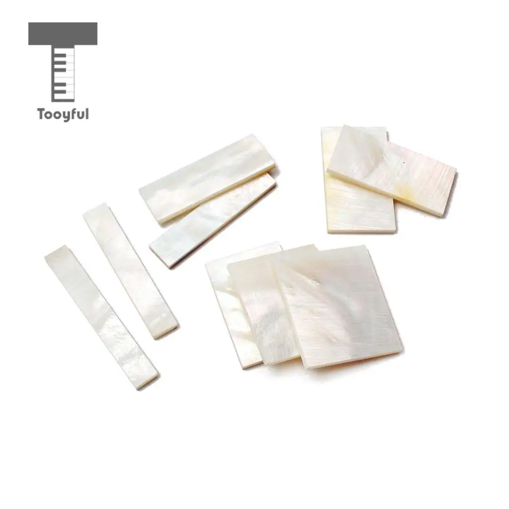 Tooyful DIY Inlays Material White Shell Block for Guitar Fingerboard Fretboard Neck