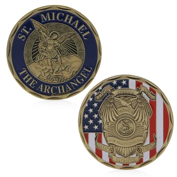 

Hot Selling Saint Michael The Archangel Commemorative Challenge Coin Collection Token Gift SEP6 #20/12