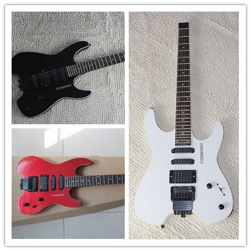

China Rosewood fingerboard 24 frets STEINBERGER black,red ,white electric guitar without headstock,can be change as your request