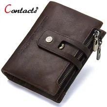 CONTACT'S Small Wallet Men Genuine Leather Purse Male Mini Card Holder Coin Purse Men Luxury Brand Designer Men Wallet 2017 CONTACT'S Small Wallet Men Genuine Leather Purse Male Mini Card Holder Coin Purse Men Luxury Brand Designer Men Wallet 2017