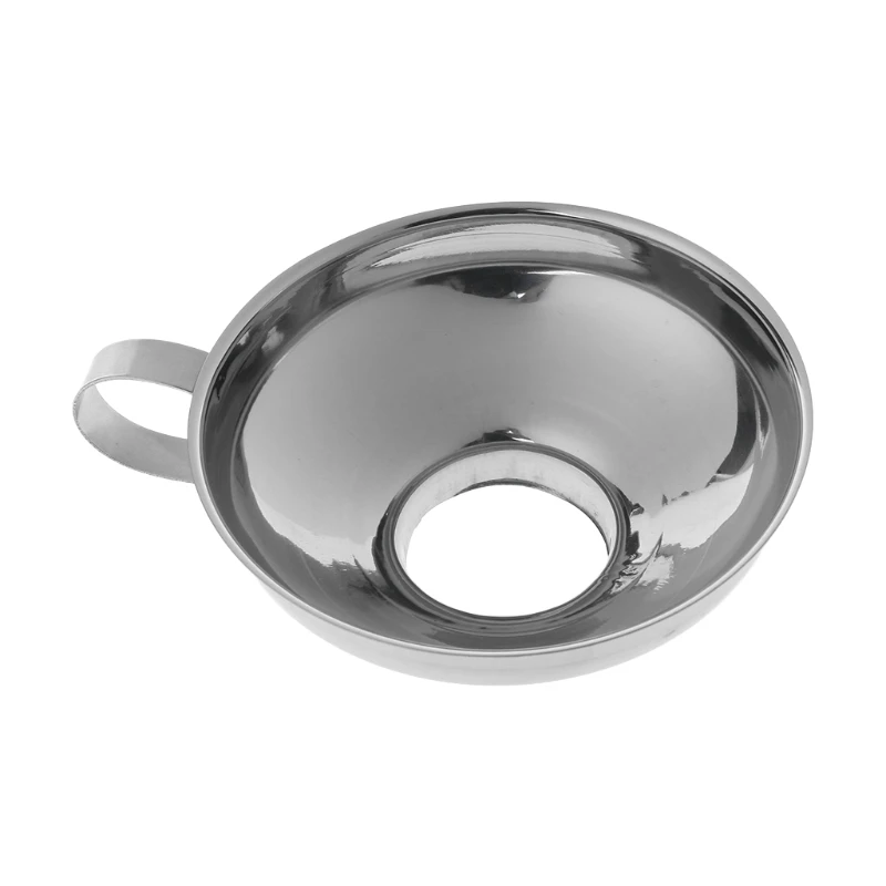 

Stainless Steel Wide Mouth Canning Funnel Cup Hopper Filter Kitchen Tools 2 Size