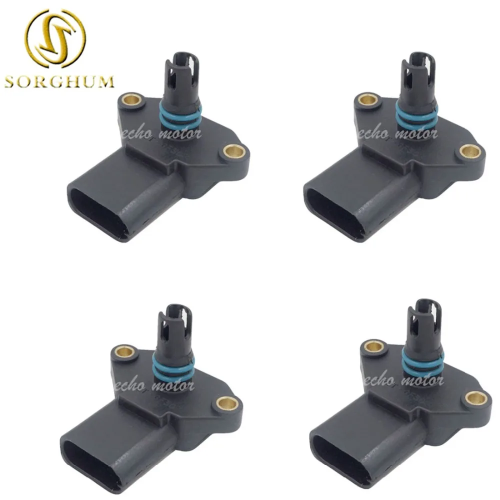 

New 4pcs Manifold Boost Pressure MAP Sensor For VW Bora Caddy Golf Lupo Polo Vento 1.4 1.6 036906051, 0279980411 036906051D