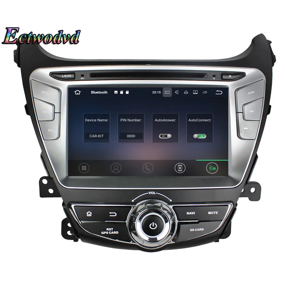 Cheap Ectwodvd Octa Core 4G RAM 64G ROM Android 9.0 Car Multimedia DVD Player GPS HeadUnit For Hyundai Elantra 2014 2015- 19