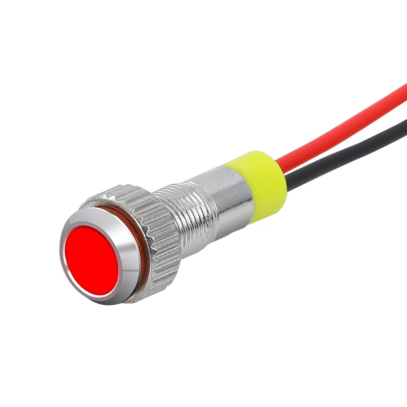 Metal Indicator Light Waterproof Signal Lamp LED Seal Bulb Light Alarm Pilot Car Boat LED Warning Dashboard PC Power Signal Lamp