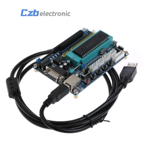 

USB PIC Development Board PIC16F877A 12V DC JTAG Minimum System Microcontroller Module MAX3232 ISP IO ICSP Program Emulator