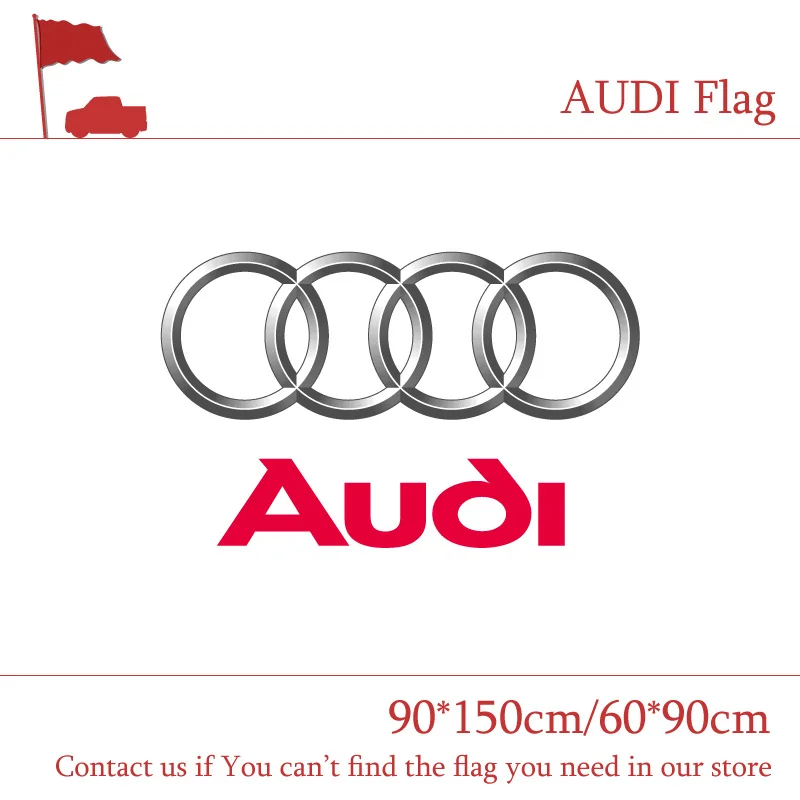 

90*150cm/60*90cm Black White AUDI Flag Banner Car Flag