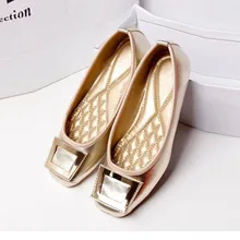 POP поступление г. Весна одноцветное Цвет Обувь Туфли без каблуков женские Обувь Для женщин Повседневное сладкие плоские Для женщин противоскользящие Рабочая Обувь 35