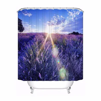

Custom utumn Trees Foliage Gras Bathroom Acceptable Shower Curtain Polyester Fabric Bathroom Curtain #180320-02-213