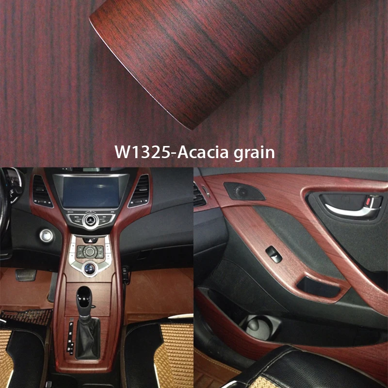 Wood Grain DIY Car Sticker Decal Film For Mini Cooper R55 R56 R60 F55 F56 R50 R53 Kia Ceed Rio 3 2 Picanto Sorento Optima Carens