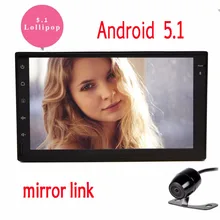 7″ Double 2 din Android 5.1 car DVD player HD Touch Screen 1080P Video 2 din GPS Navigation Stereo audio Screen Mirroring & OBD2