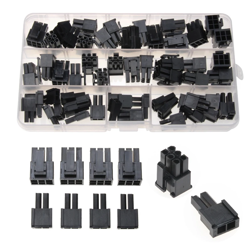 

30pcs 8pins 4.2mm Black Female Housing Terminals Connectors Set Wire Nylon Connector Kit For Electronics Household Appliances