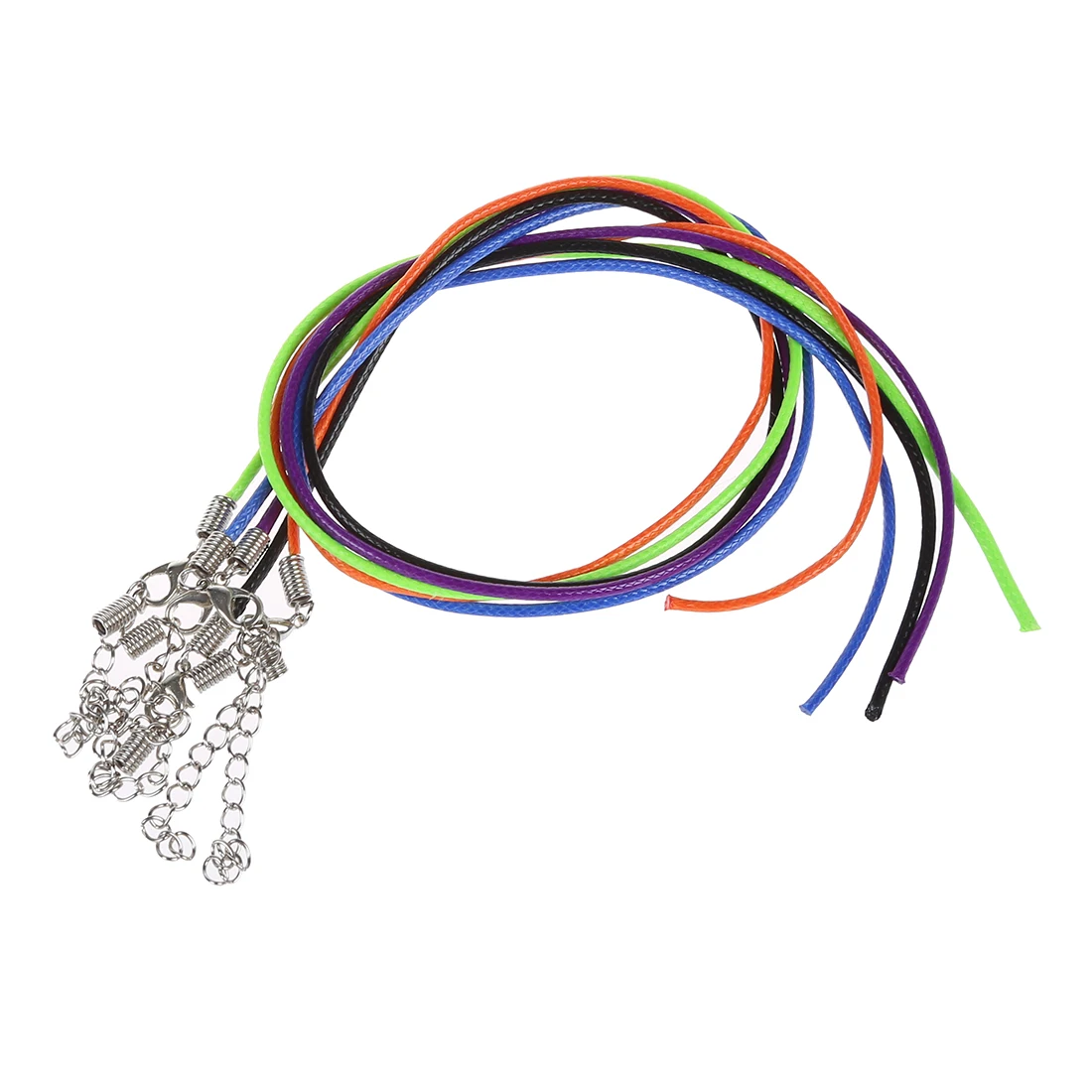30 x Jewelry Silk Ribbon Necklace Wire Wax Rope Necklace Cord + Closure