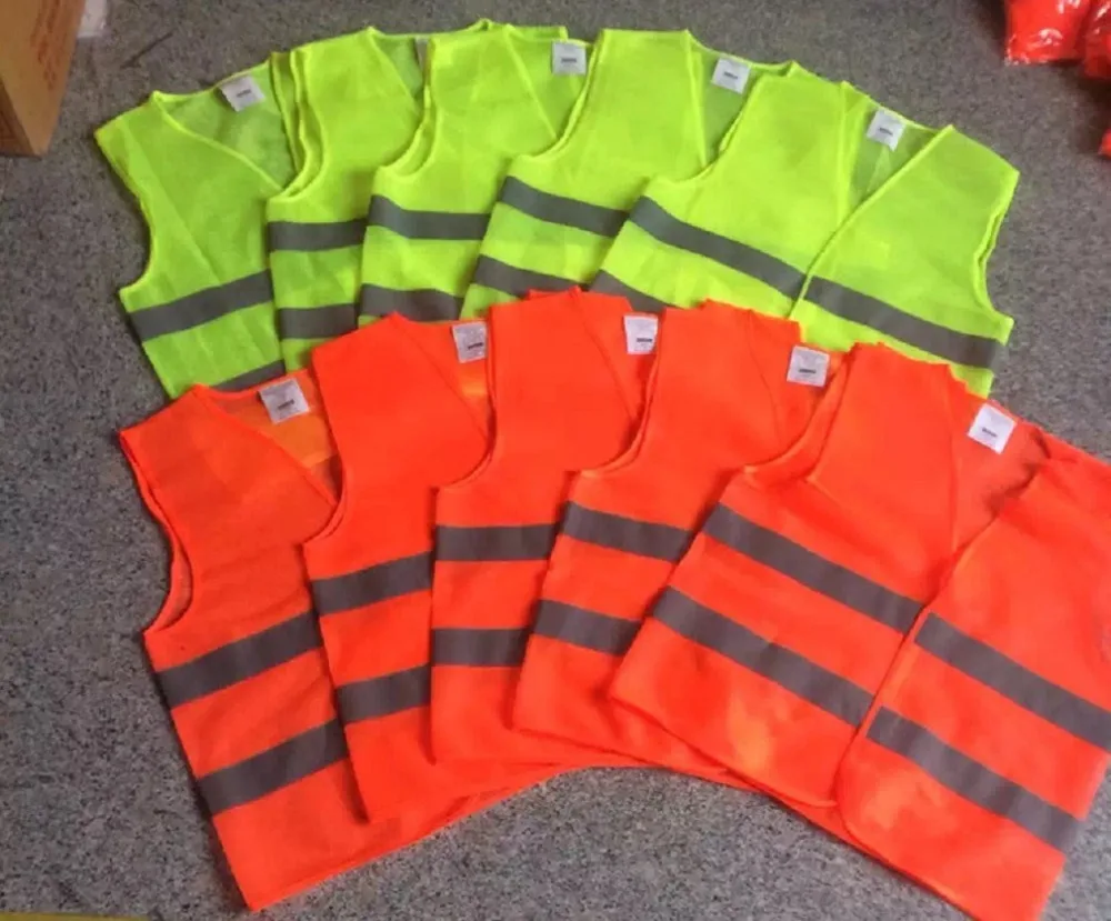 Комбинезоны для Для мужчин работы Для мужчин светоотражающий жилет светоотражающие рабочую одежду Универсальный желтый протеста жилет