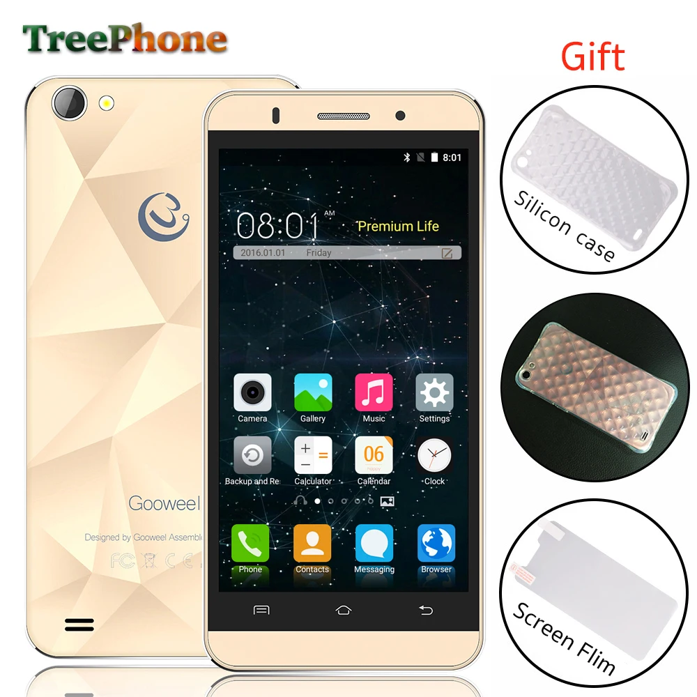 bilder für Original gooweel m5 pro smartphone mt6580 quad core 5 zoll ips handy 1 GB + 8 GB 8MP kamera GPS 3G handy Freien Fall bilder für Original gooweel m5 pro smartphone mt6580 quad core 5 zoll ips handy 1 GB + 8 GB 8MP kamera GPS 3G handy Freien Fall