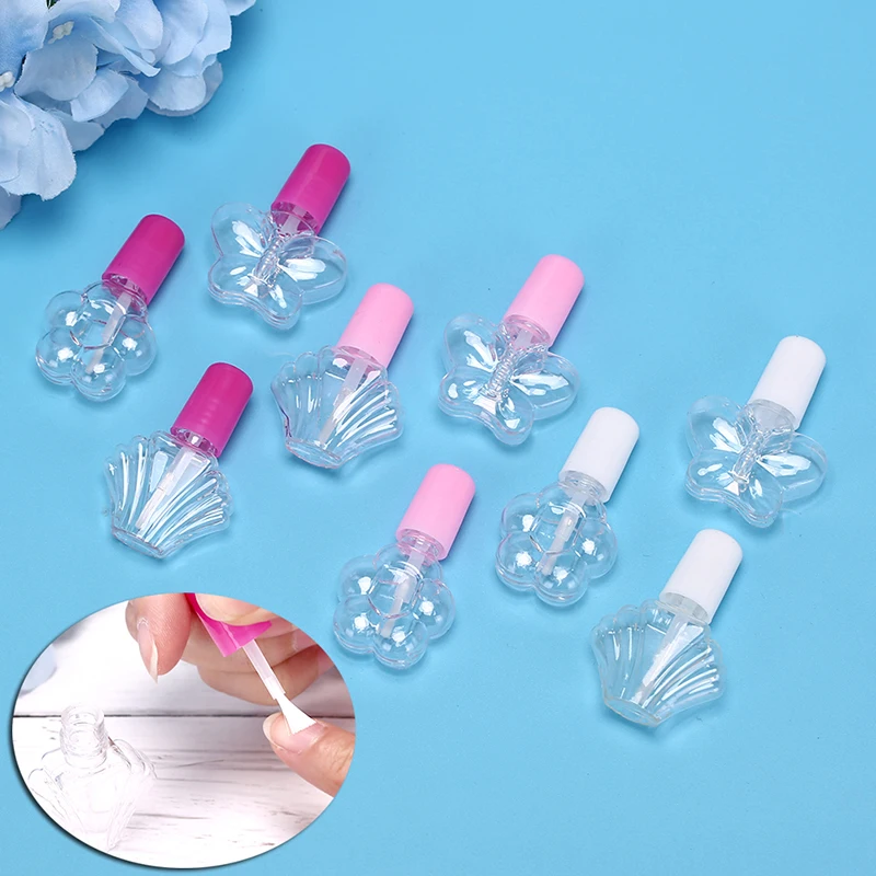 

5ml Nail Polish Bottle Butterfly Shell Empty Plastic Bottle Essential Oil Container With Brush Cap Nail Polish Bottle