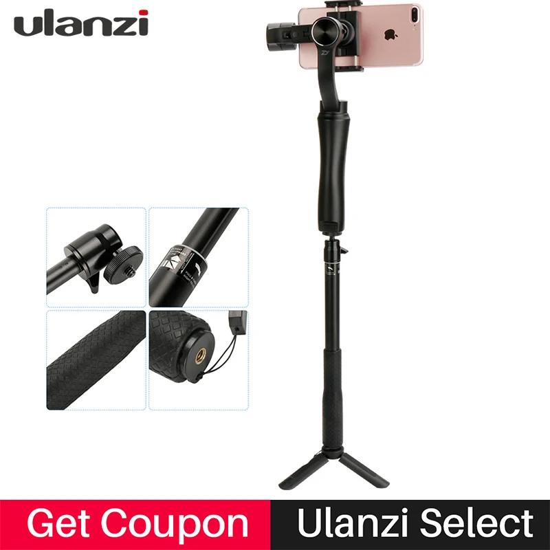 

Ulanzi Gopro Extension Bar Telescopic Rod Monopod Stick for Zhiyun Z1/Smooth Q/smooth 4/ Evolution /DJI Osmo 2/Feiyu Vimble 2