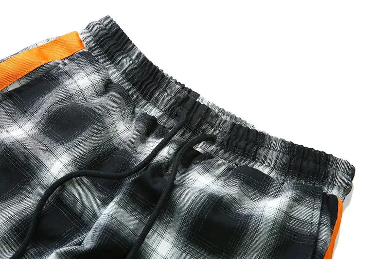 Side Ribbon Plaid Pants 9