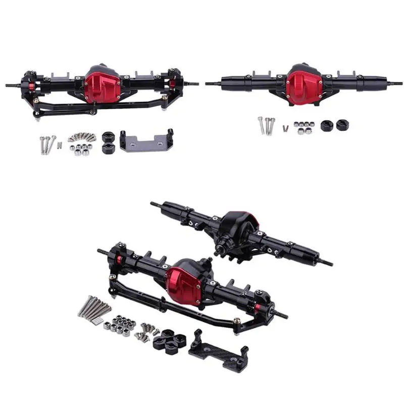 

1/10 RC Car Black Front Rear Axle for RC Rock Crawler Car Parts Mini Climbing Vehicles Model Axial adjustment repair Tools Acces