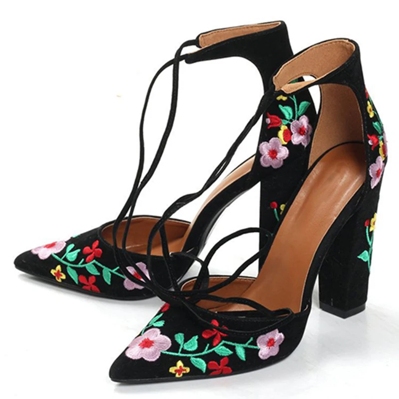

Women Pumps 2018 High Heels Pointed Toe Lace up Cross-tie Women Sexy High Heels Elegant Ladies Shoes