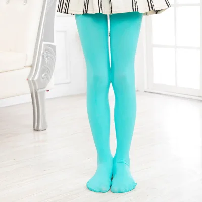 YWHUANSEN Summer Spring Candy Color Kids Pantyhose Ballet Dance Tights for Girls Stocking Children Velvet Solid White Pantyhose green
