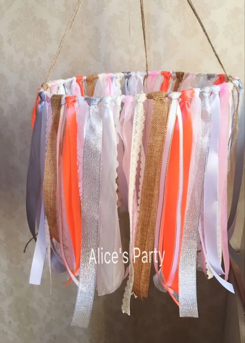 New Baby shower Mobile Decoration Ribbon Ornament Wedding Party Mobile