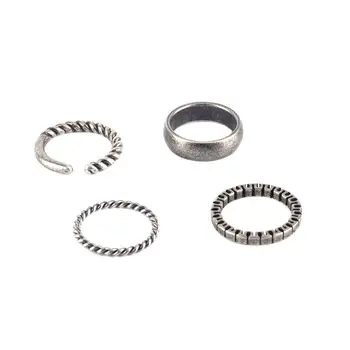

Vintage Silver Twist Thread Men Ring Stainless Steel Rings For Women Unisex Couple Rings punk man finger Male Bagues Anillos