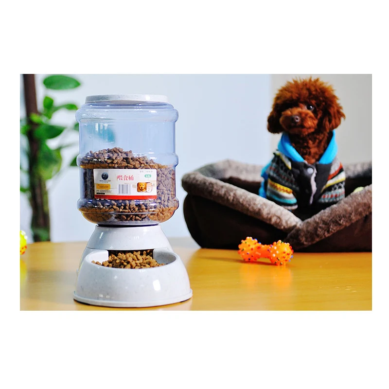 NEW 3.5L Waterer Dog Cat Pet Automatic Biscuit Feeder Water Dispenser