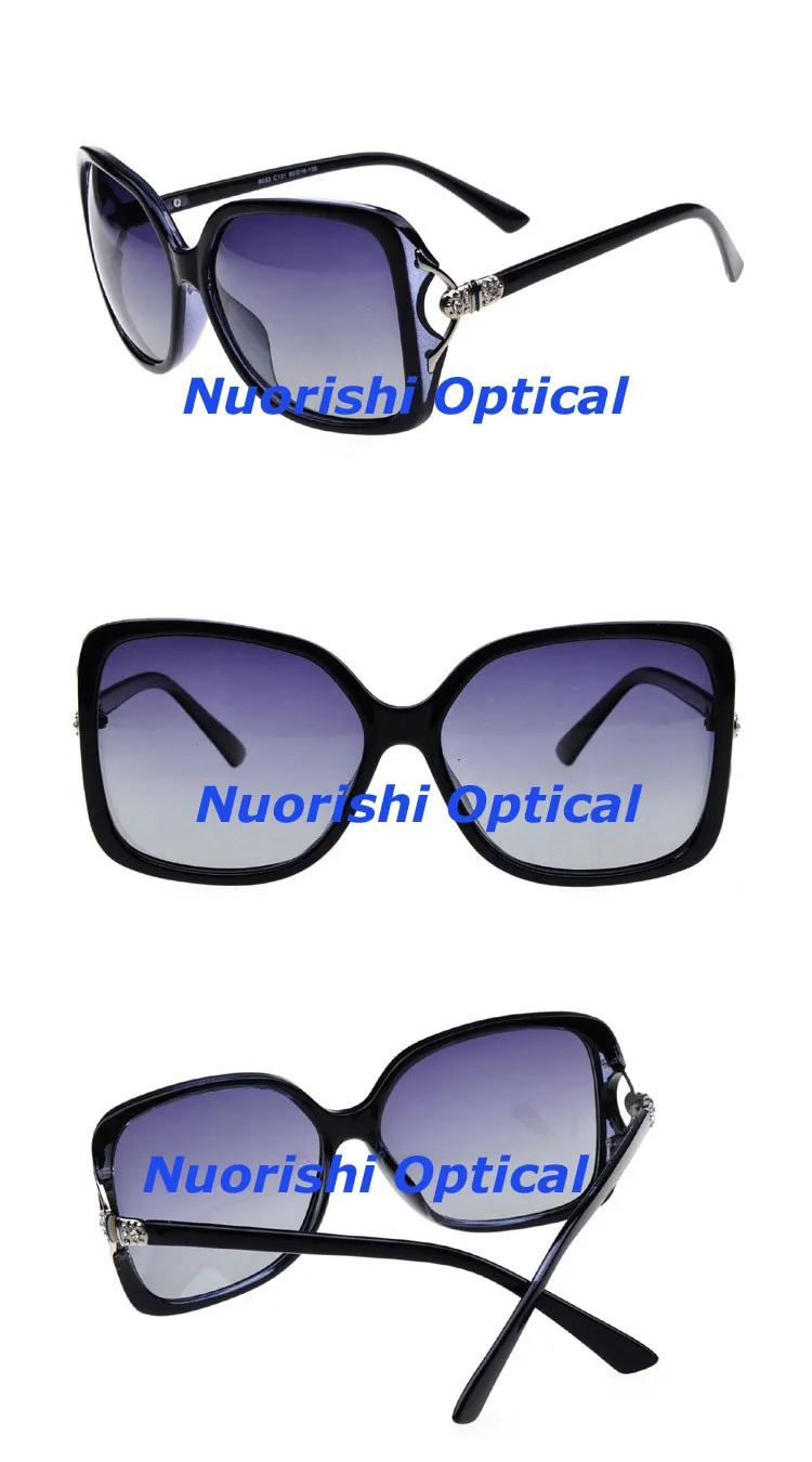 8033 P Модные поляризованные солнцезащитные очки со стразами и UV400 защиты солнечные очки для вождения с милый чехол