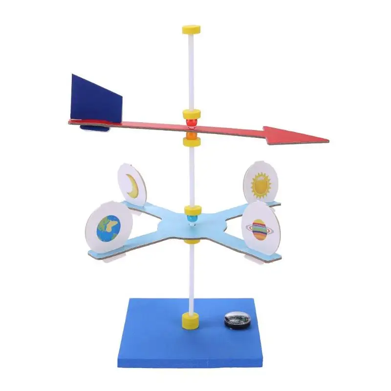 Goedkoop Ttnight DIY Plastic Windwijzer Model Monteren Speelgoed Student Leraar Handleiding Wetenschap Onderwijs Rekwisieten Wind Power Materiaal Speelgoed