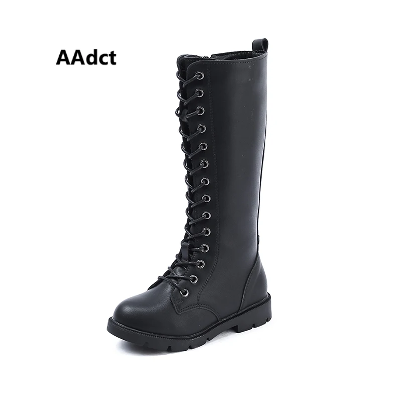 

AAdct Cotton warm high boots for girls New fashion children boots 2018 Winter kids boots