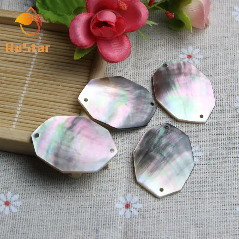 

50pcs/lot 26x36mm Natural Black David Star Mother of Pearl shell for DIY Jewelry David Star & MOP Pearl shell Beads