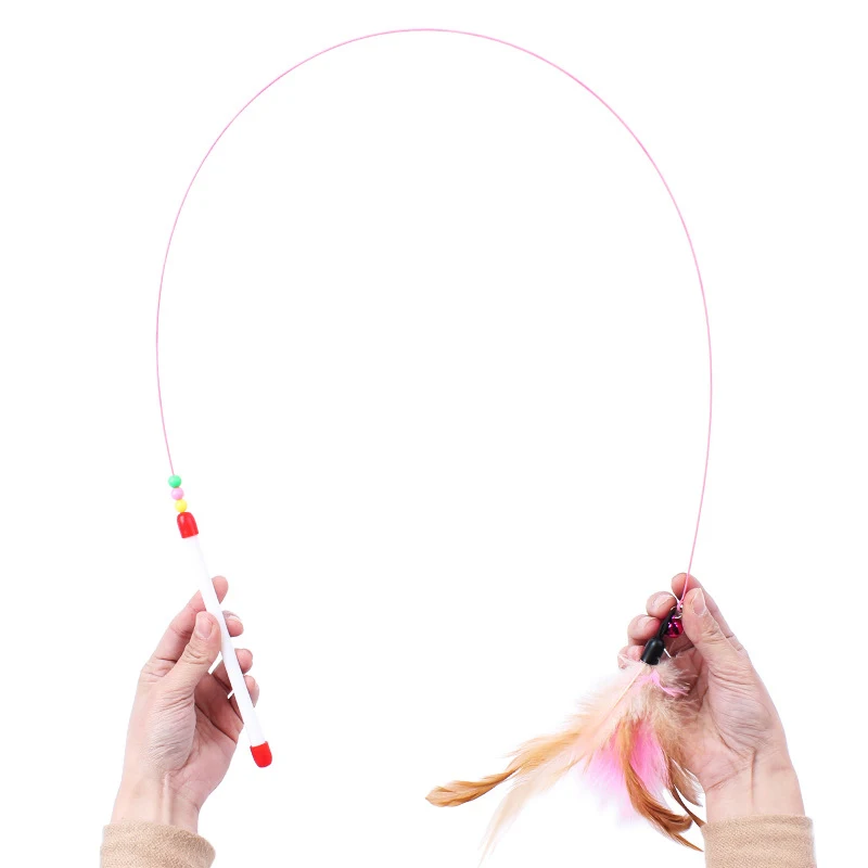 10pcs/lot Cat Toys Interactive Funny Soft Feather Pet Toy Training Cat To Play 10pcs/lot Cat Toys Interactive Funny Soft Feather Pet Toy Training Cat To Play
