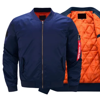 

Bomber Male High Quality Chaquetas Hombre Jackets Coats Loose Cotton Thicken Outer Garment Mens jacket pilot bomber jacket