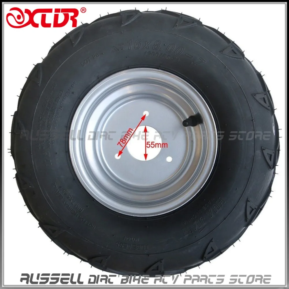 Шина и обод колеса 16x8 7 для ATV Quad SunL 110cc переднее заднее колесо Taotao 125cc Go Kart|wheels for