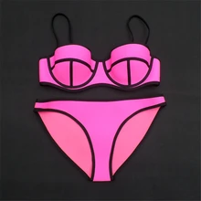 2017 sexy bikini set swimming neoprene swimsuit beach swimwear female plus size sportswear Brazil Bain Biquini Free Shipping
