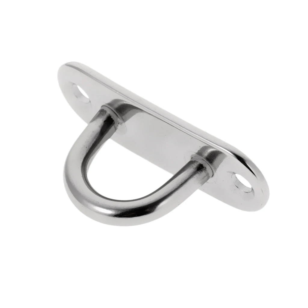 Durable 304 Marine Grade Stainless Steel Oblong Pad Eye Plate Stape Fishing Boat Deck 5/6/8mm for Kayak Caone Inflatable Boat Ac